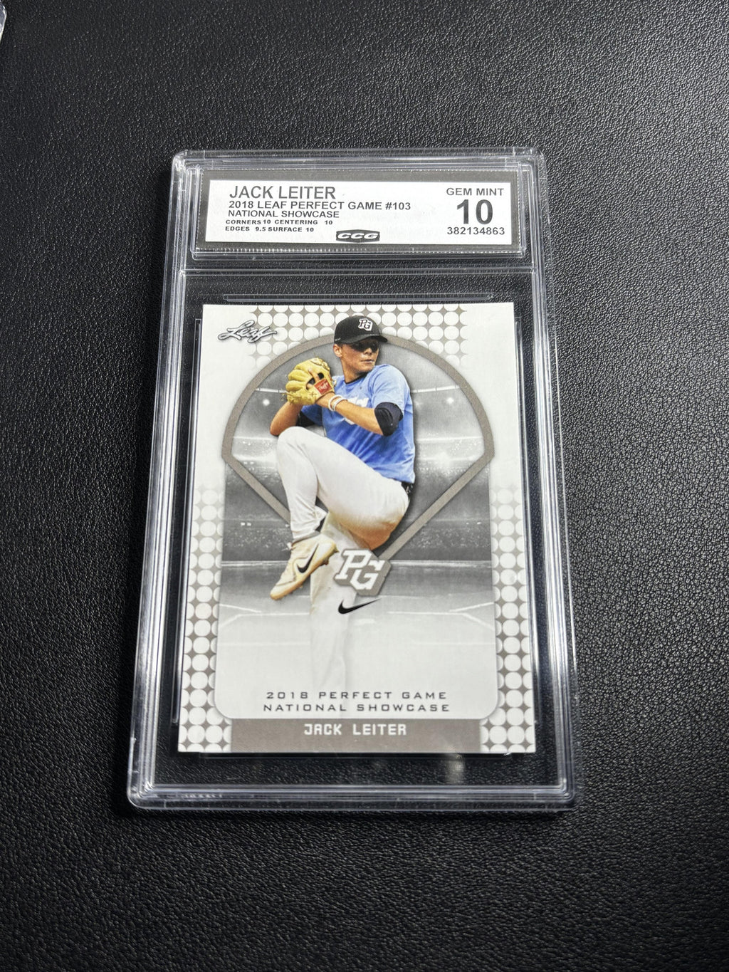 Jack Leiter 2018 Leaf Perfect Game CCG 10