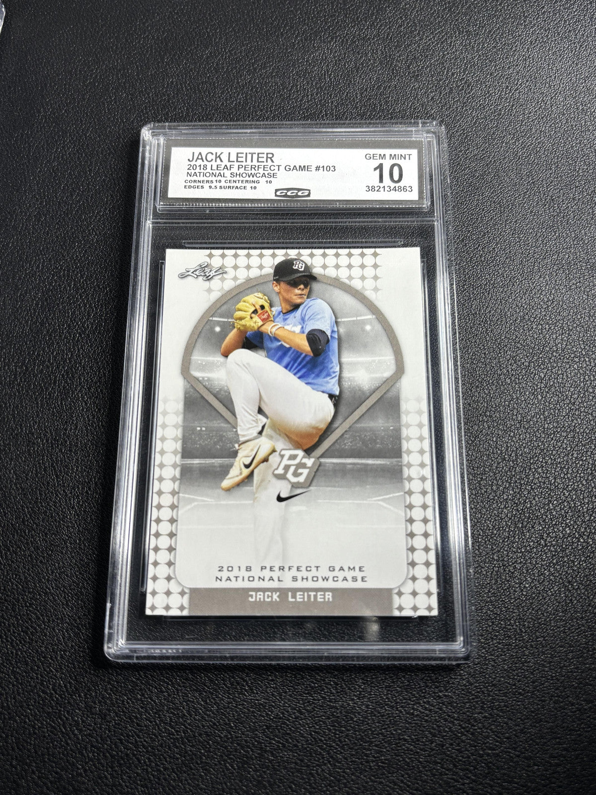 Jack Leiter 2018 Leaf Perfect Game CCG 10