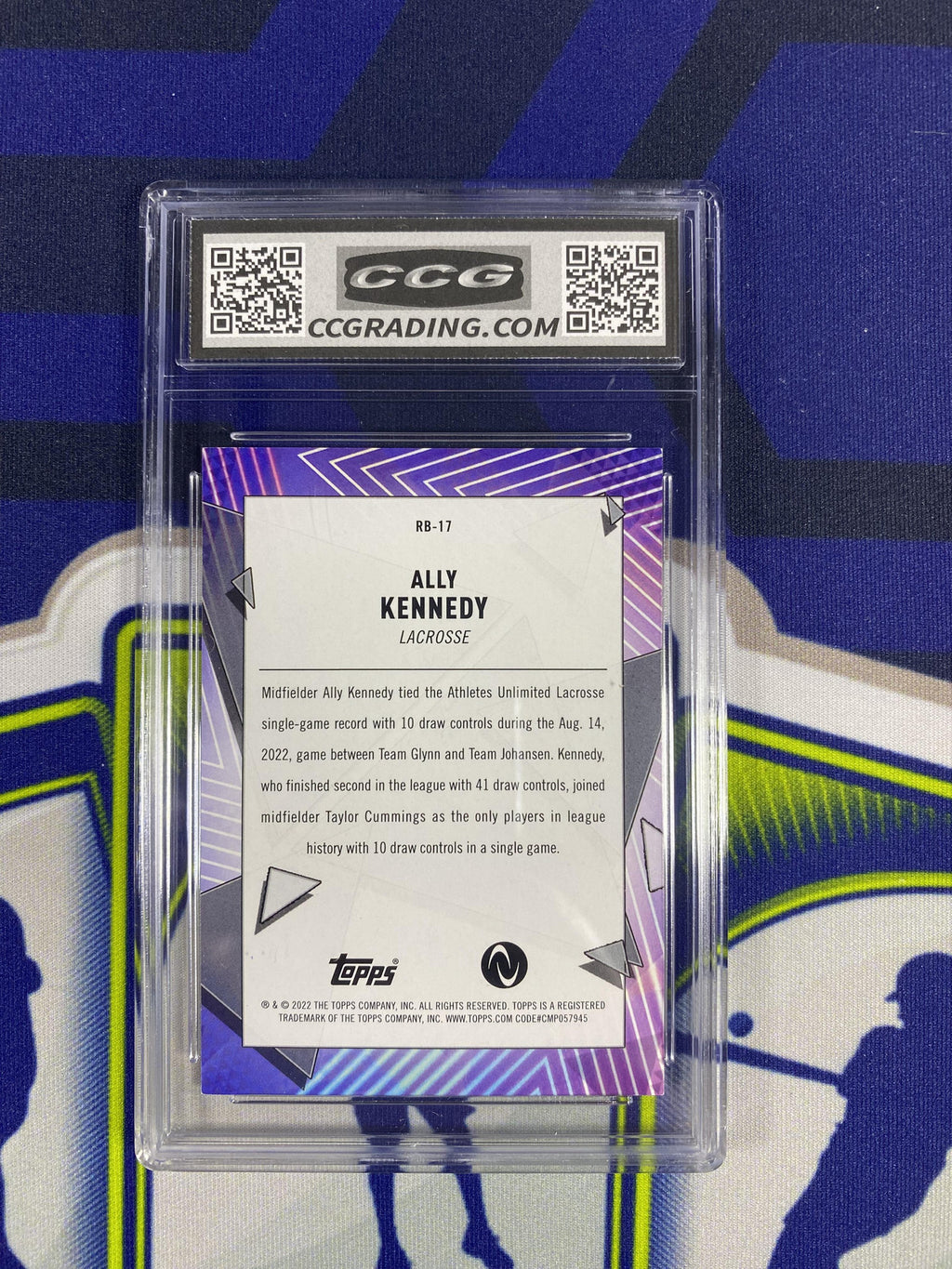 Ally Kennedy 2022 Topps Athletes Unlimited RB17 CCG 9.5 RC