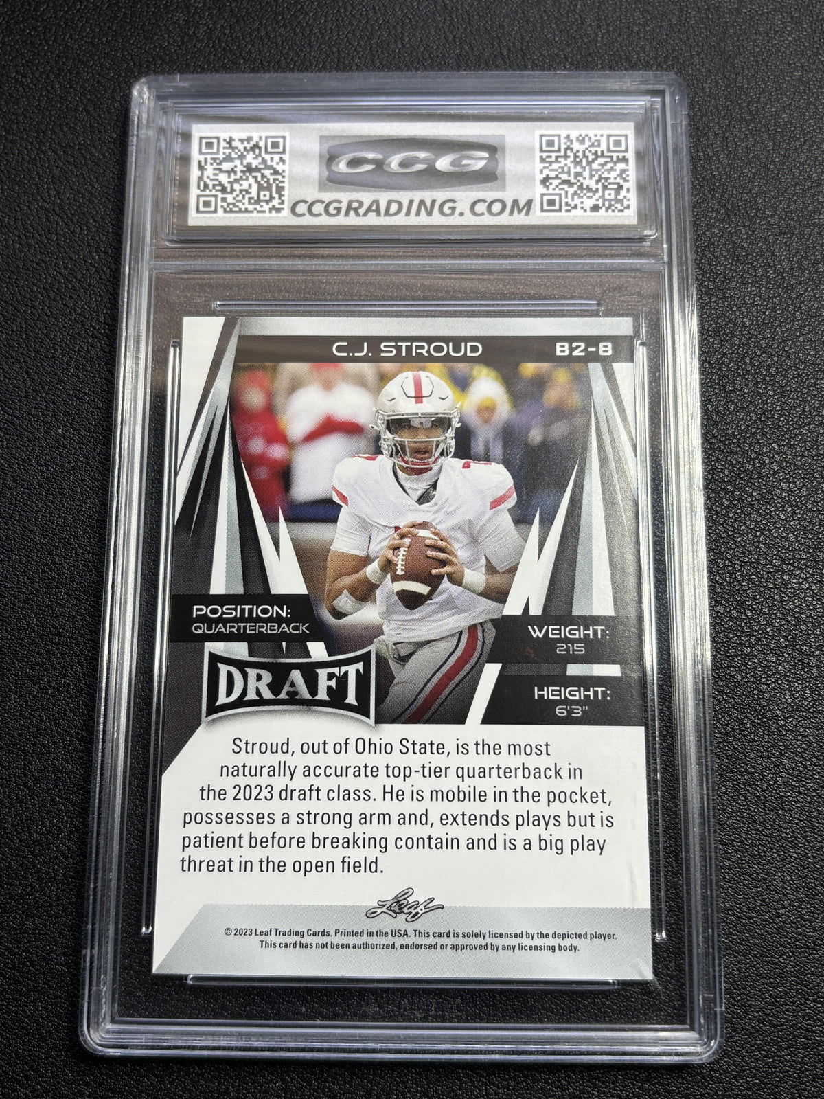 C.J. Stroud 2023 Leaf Draft V2 Rookie CCG 10