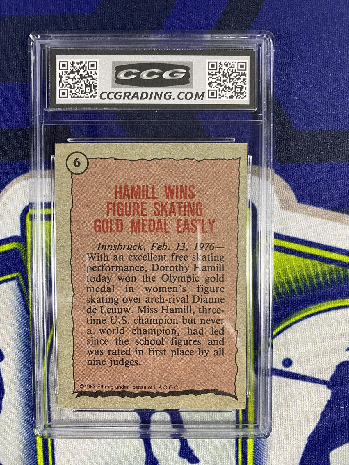 Dorothy Hamill 1983 Fii Greatest Olympians 6 CCG 10 RC
