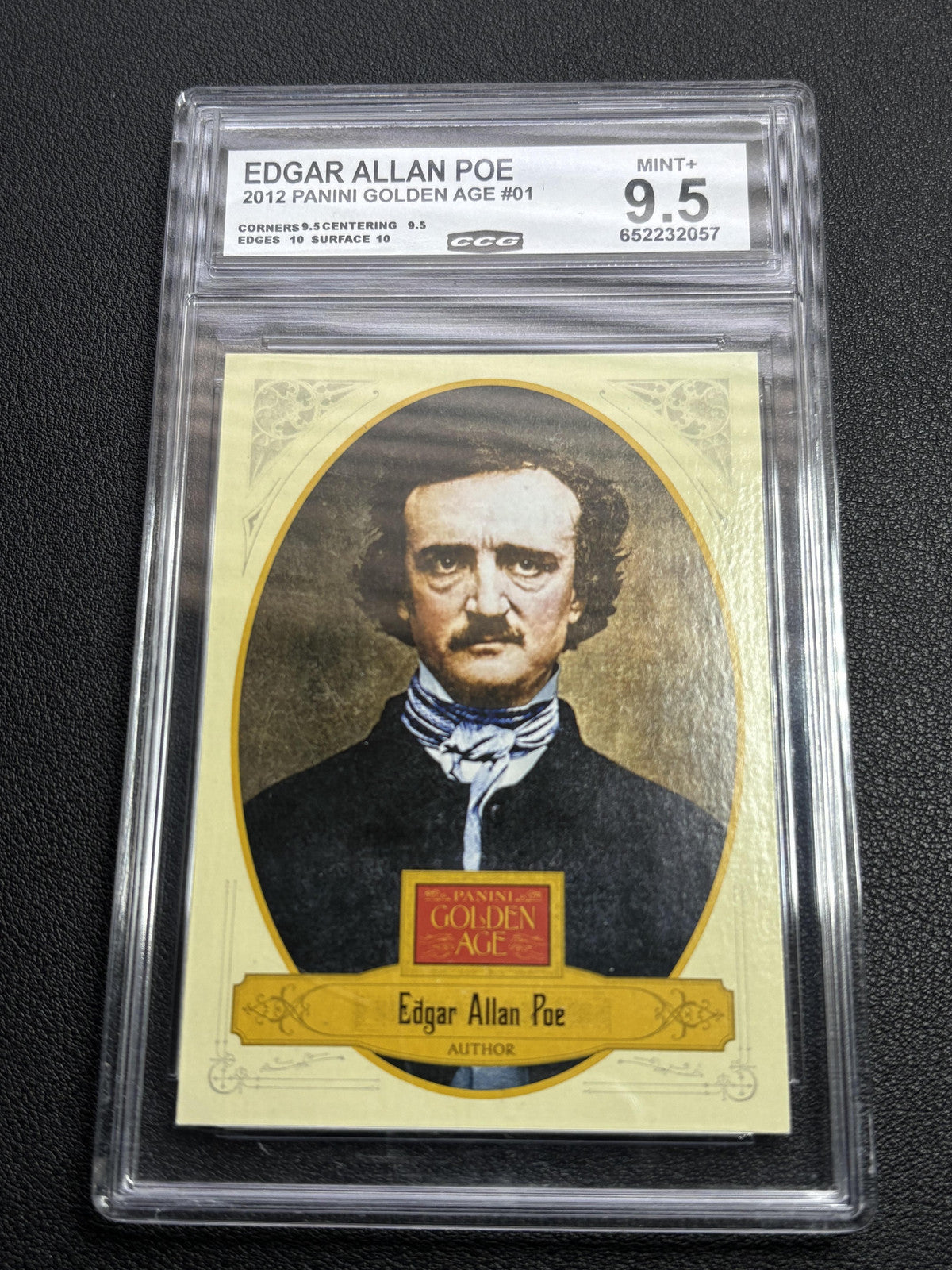 Edgar Allan Poe 2012 Panini Golden Age CCG 9.5