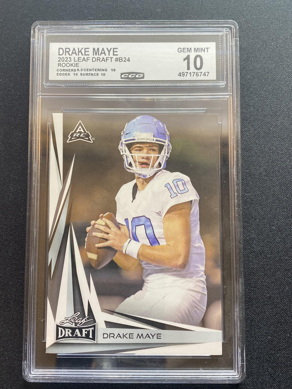 Drake Maye 2023 Leaf Draft B2-4 CCG 10 RC