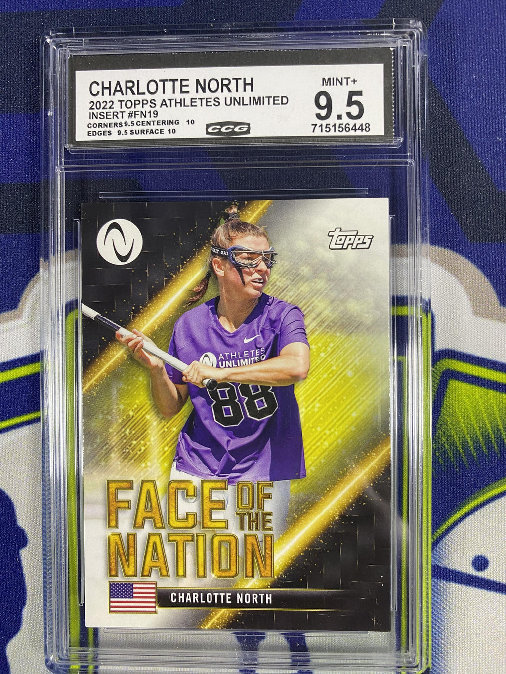Charlotte North 2022 Topps Athletes Unlimited FN19 CCG 9.5 RC