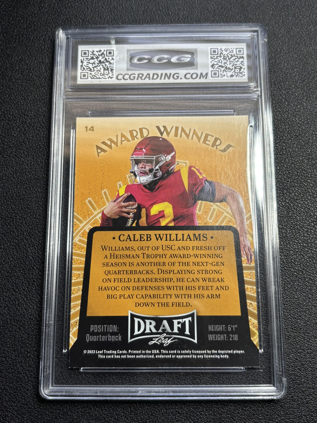 2023 Rookie Heisman Trophy Winner Leaf Draft Award Winner CCG 10