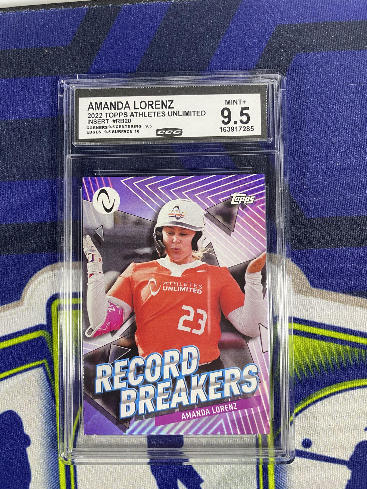 Amanda Lorenz 2022 Topps Athletes Unlimited RB20 CCG 9.5 RC