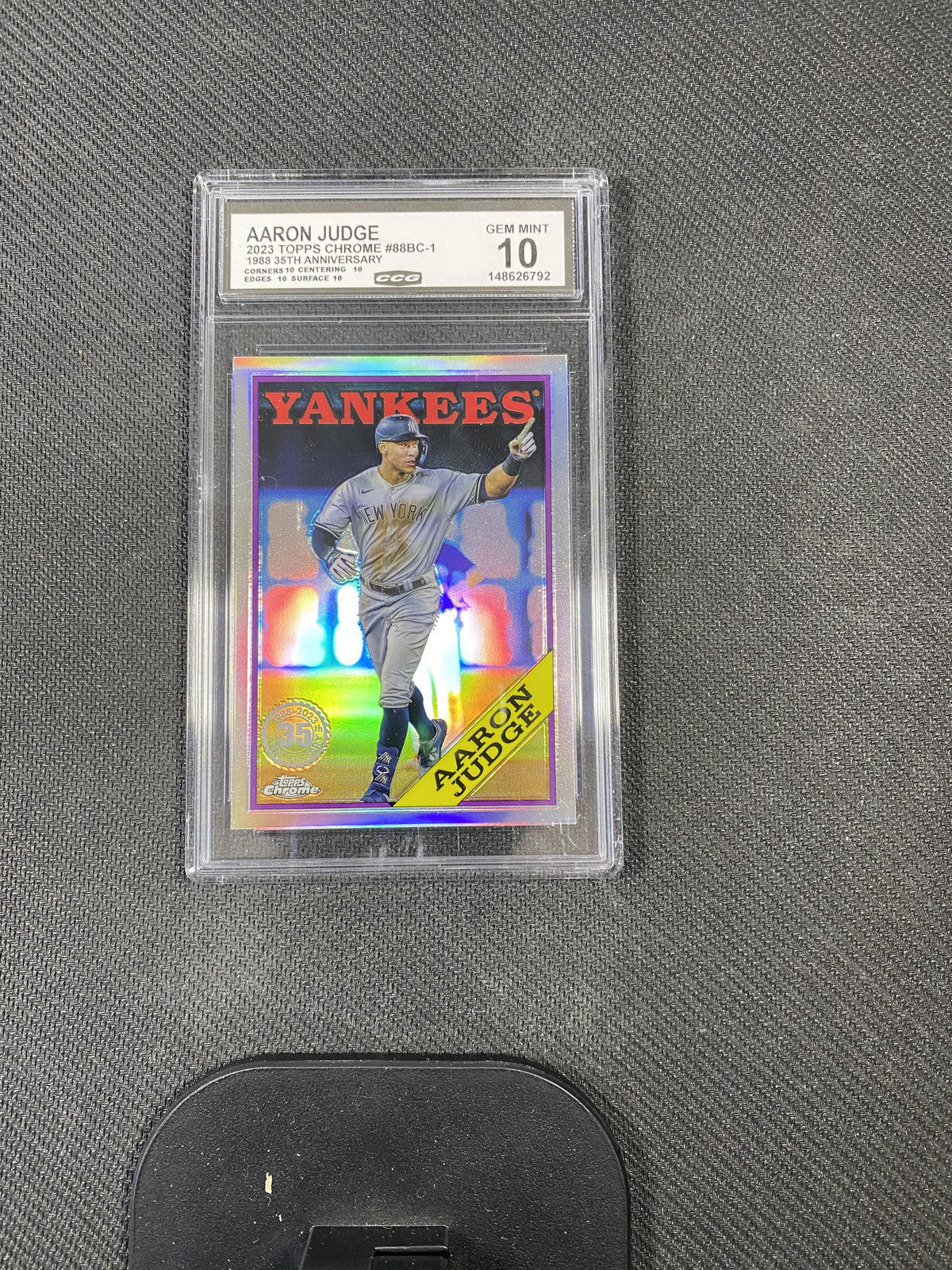 Aaron Judge 2023 Topps Chrome 88BC1 1988 35th Anniversary CCG 10 RC