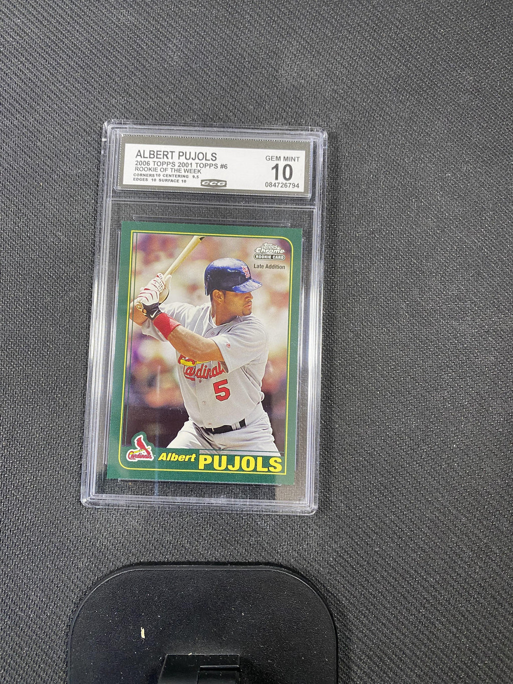 Albert Pujols 2006 Topps 2001 Reprints 6 CCG 10 RC