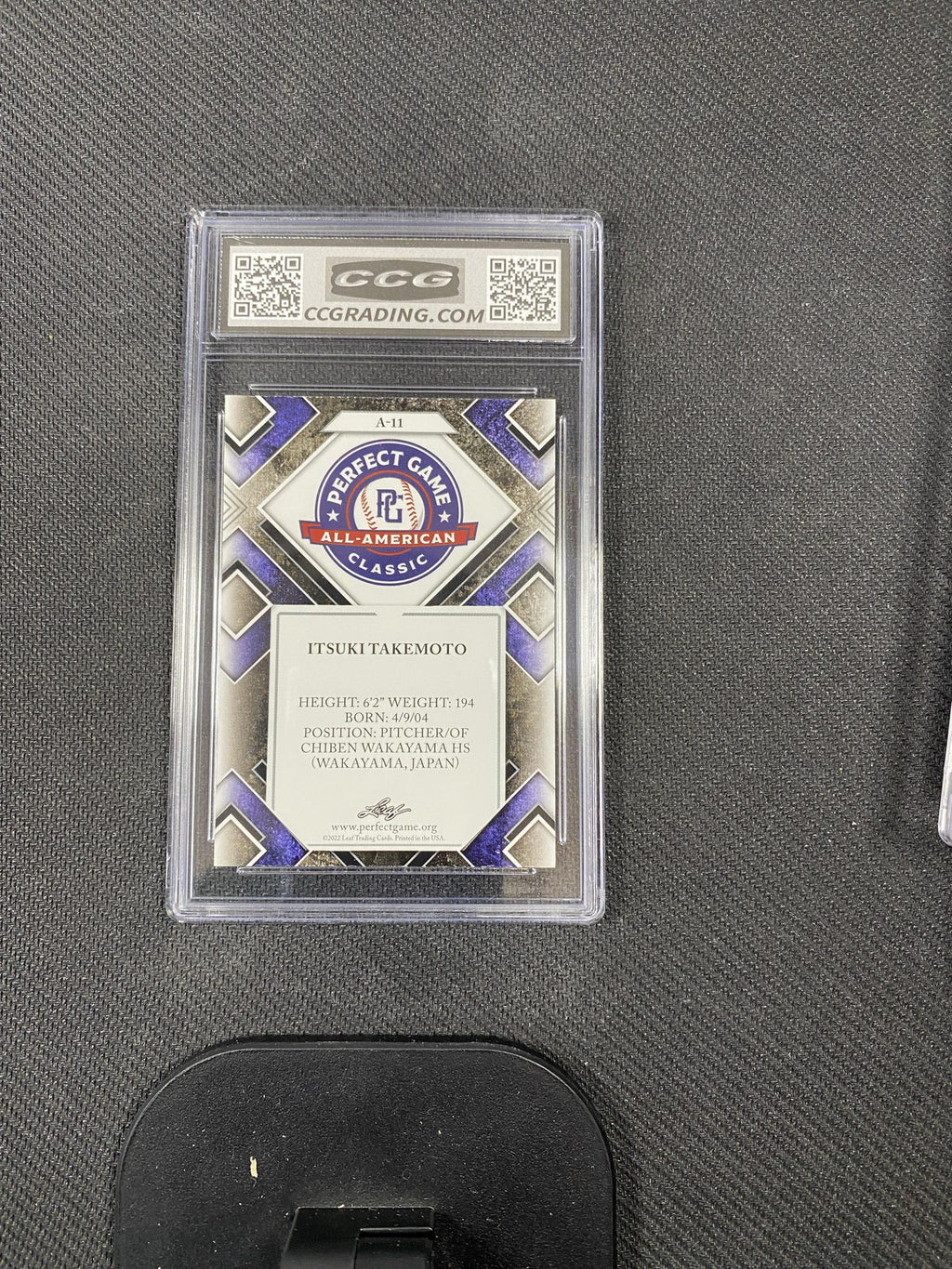 Itsuki Takemoto 2022 Leaf Perfect Game A11 CCG 10 RC
