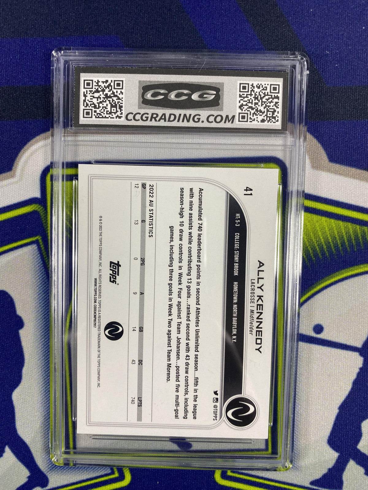 Ally Kennedy 2022 Topps Athletes Unlimited 41 CCG 10 RC