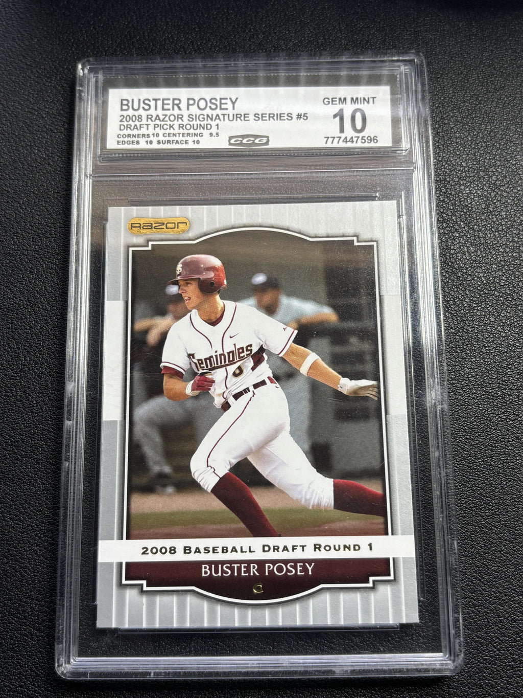 Buster Posey 2008 Razor Signature Series Draft Pick Round 1 CCG 10