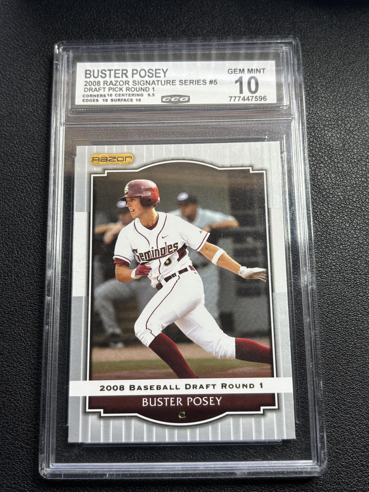 Buster Posey 2008 Razor Signature Series Draft Pick Round 1 CCG 10