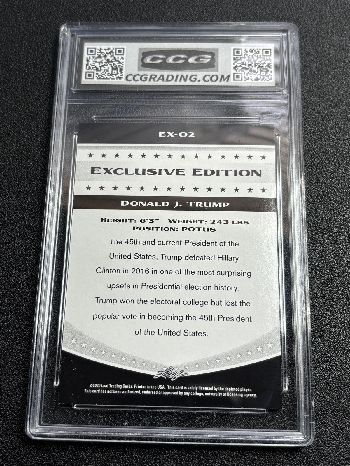 Donald J. Trump 2020 Exclusive Edition CCG 10