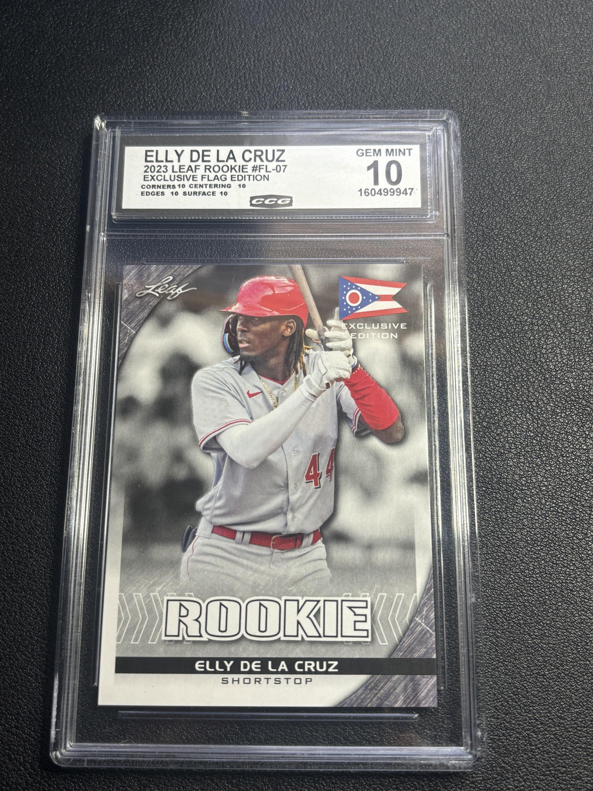 Elly De La Cruz 2023 Leaf Rookie Exclusive Flag Edition CCG 10