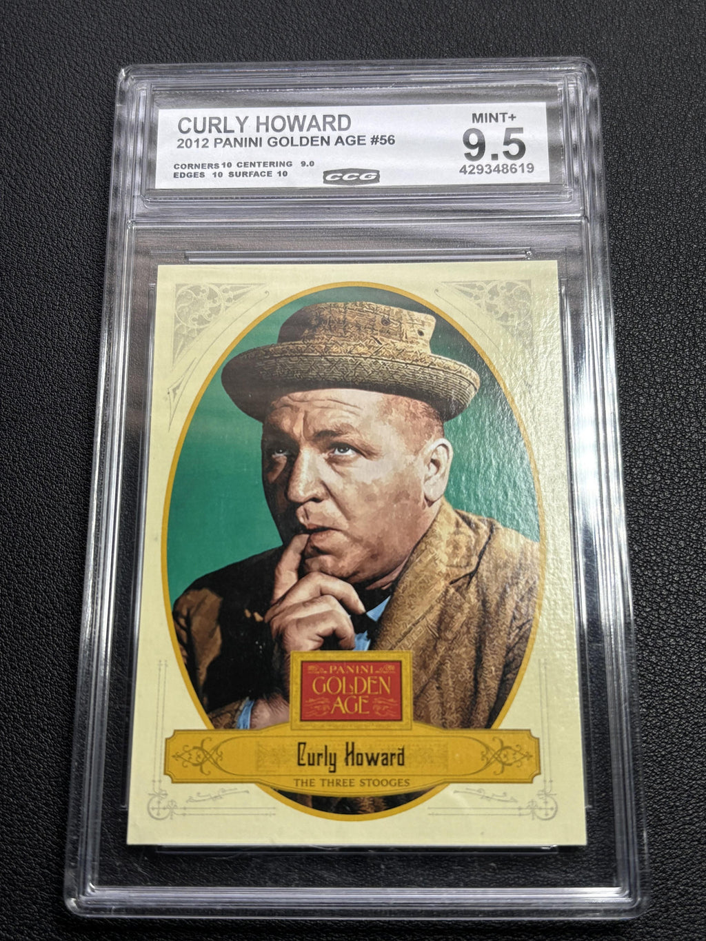 Curly Howard 2012 Panini Golden Age CCG 9.5