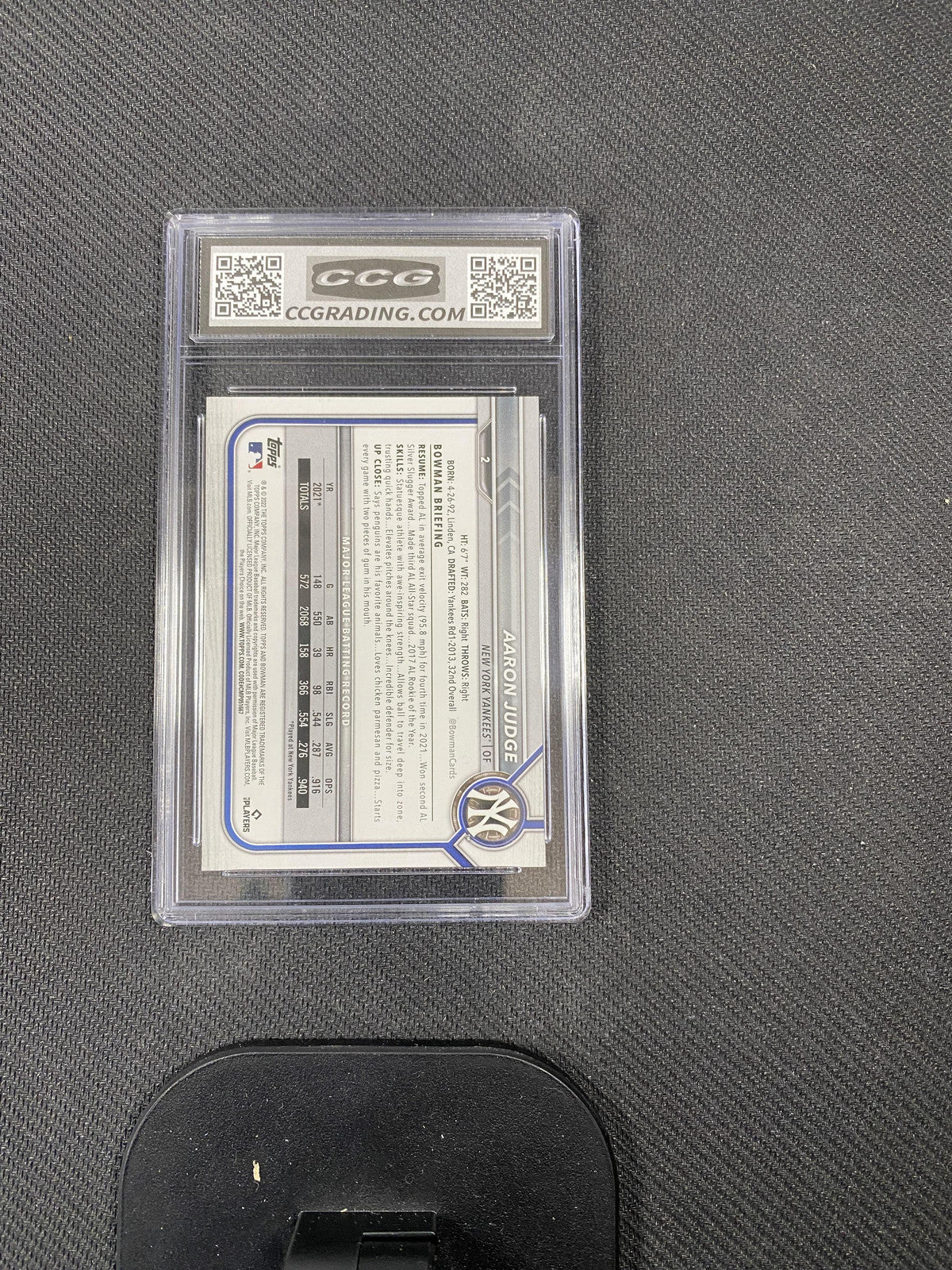 Aaron Judge 2022 Topps Bowman 2 CCG 9.5 RC