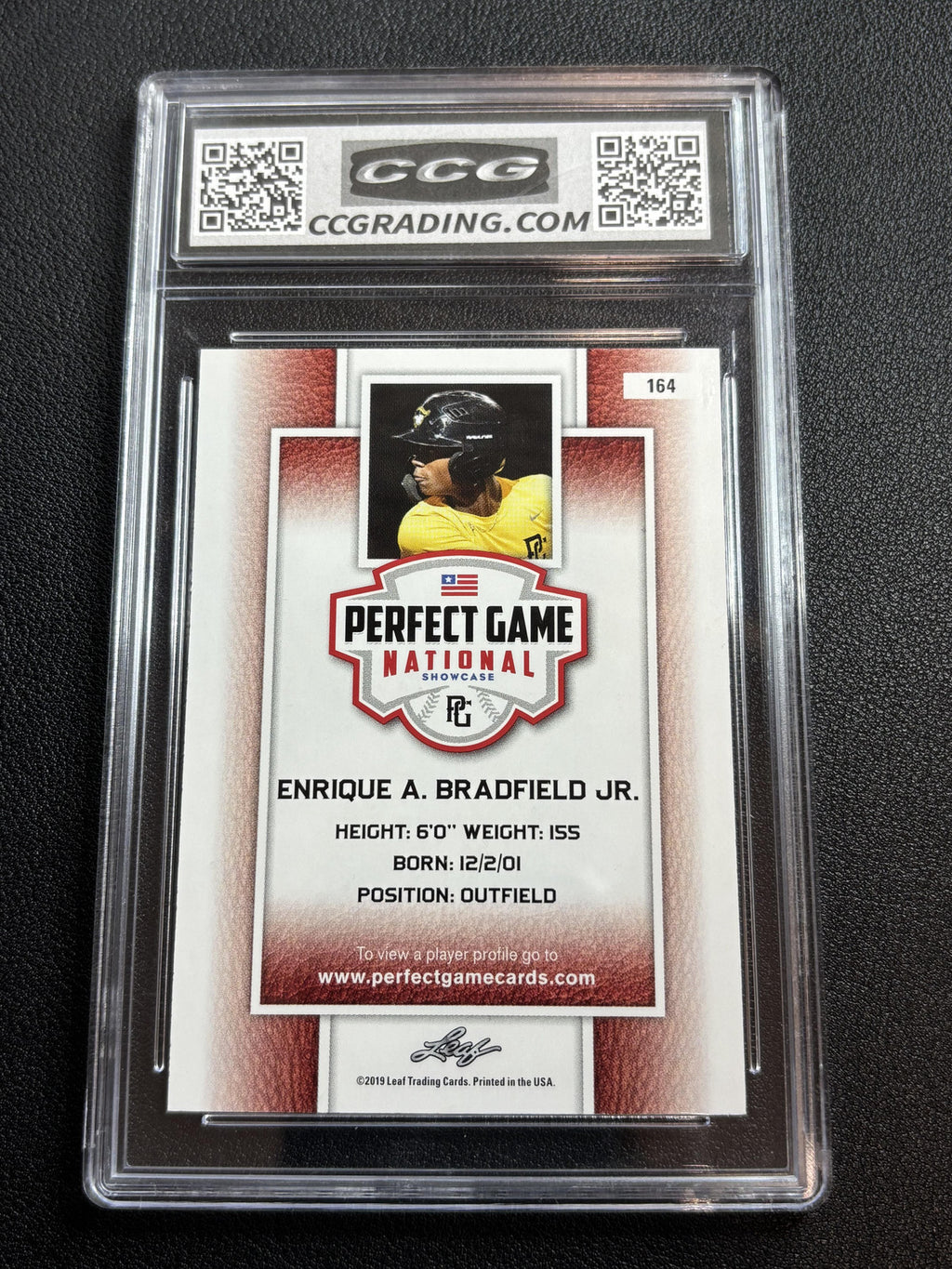 Enrique Bradfield Jr. Leaf Perfect Game CCG 10