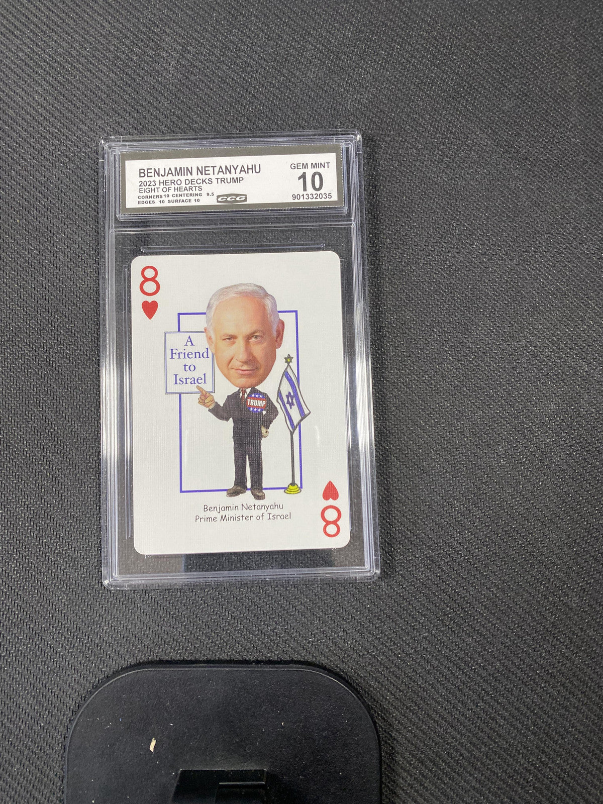 Benjamin Netanyahu 2023 Hero Decks Trump Eight of Hearts CCG 10 RC