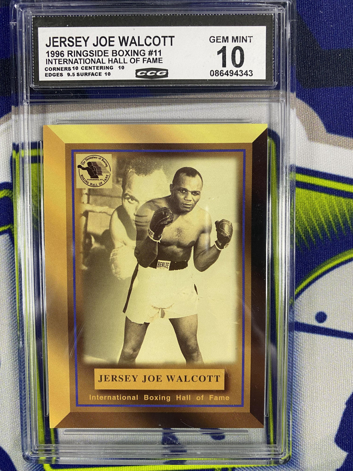 Jersey Joe Walcott 1996 Ringside Boxing 11 Intl HOF CCG 10 RC