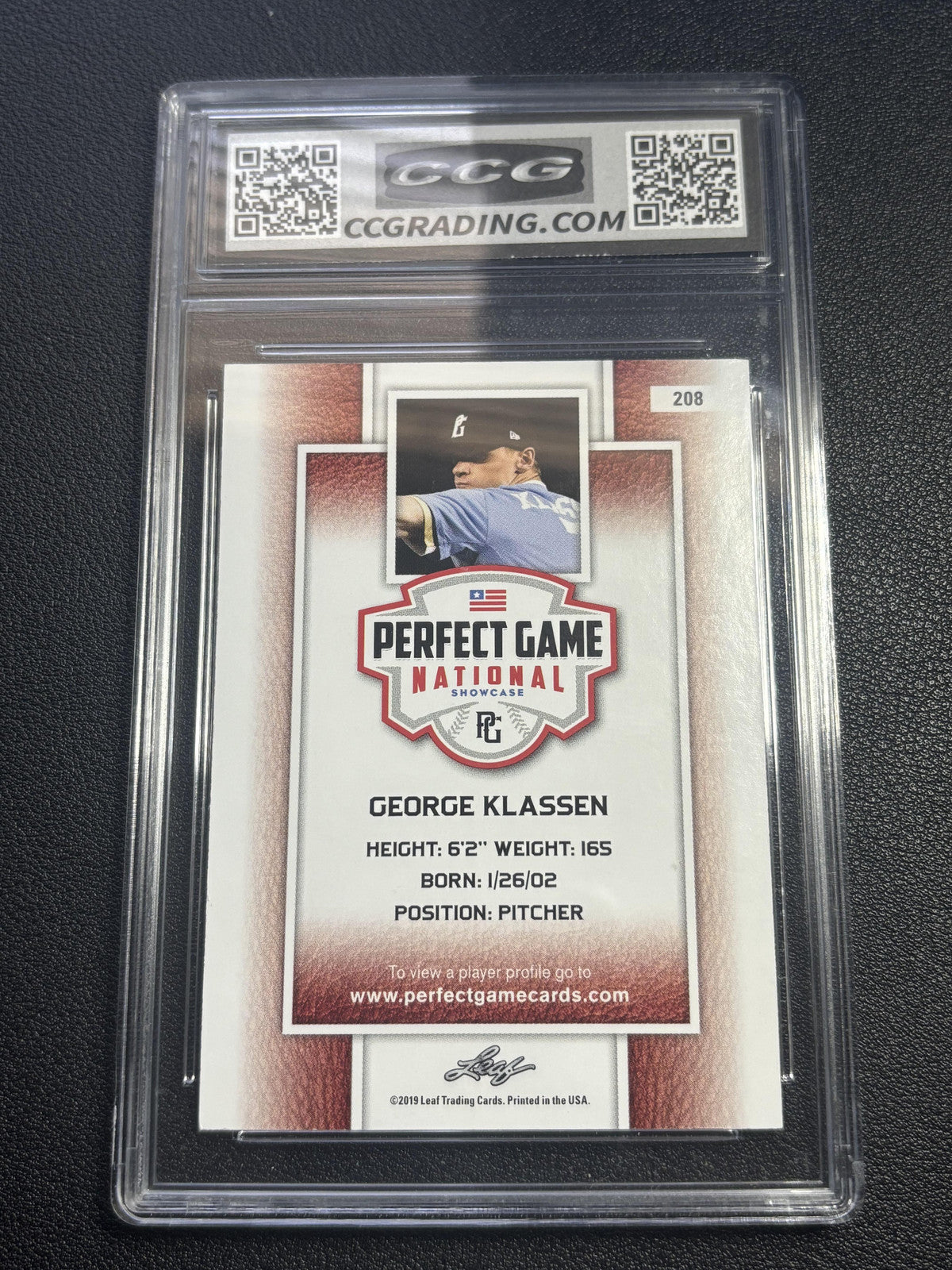George Klassen 2019 Leaf Perfect Game CCG 10
