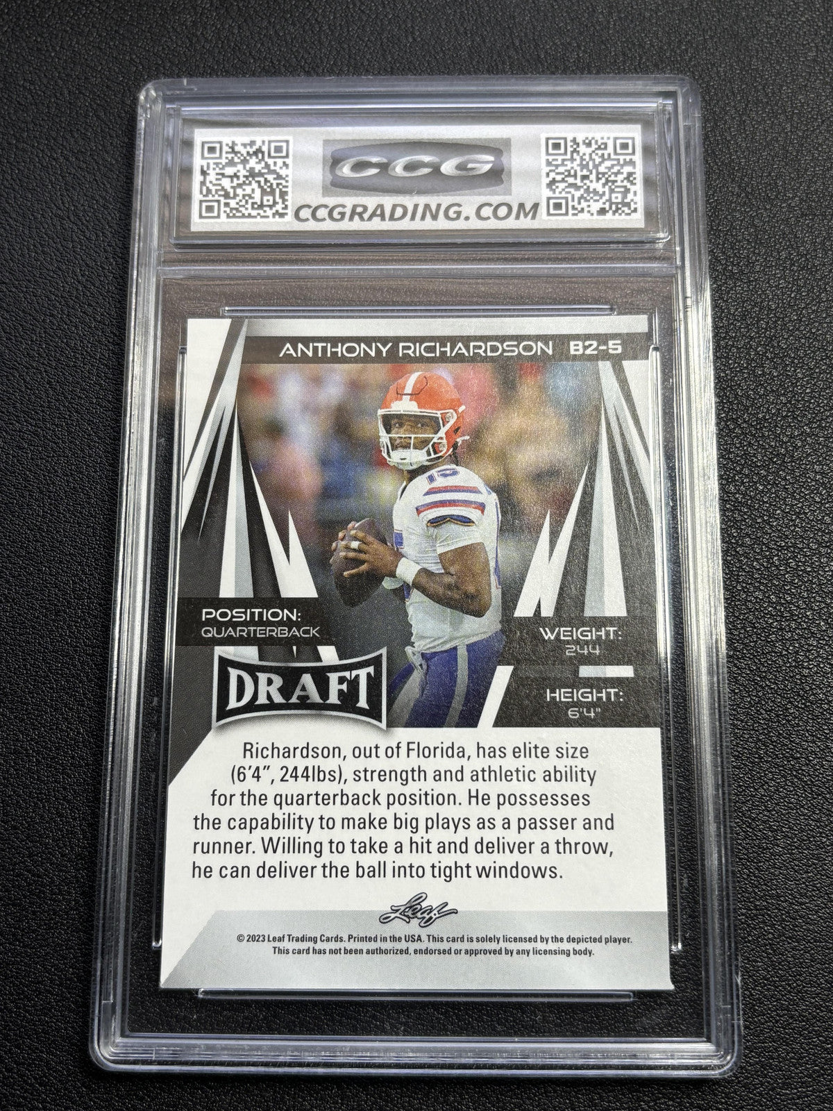 Anthony Richardson 2023 Leaf Draft Rookie CCG 10