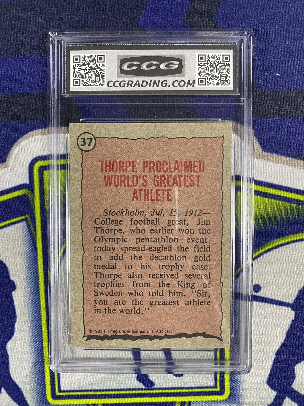 Jim Thorpe 1983 Fii Greatest Olympians 37 CCG 10 RC