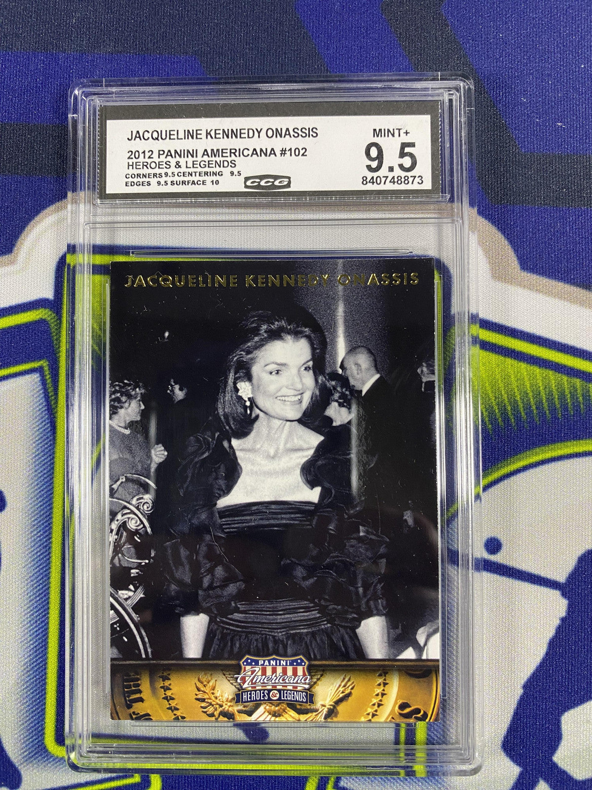 Jacqueline Kennedy Onassis 2012 Panini Americana 102 Heroes & Legends CCG 9.5 RC