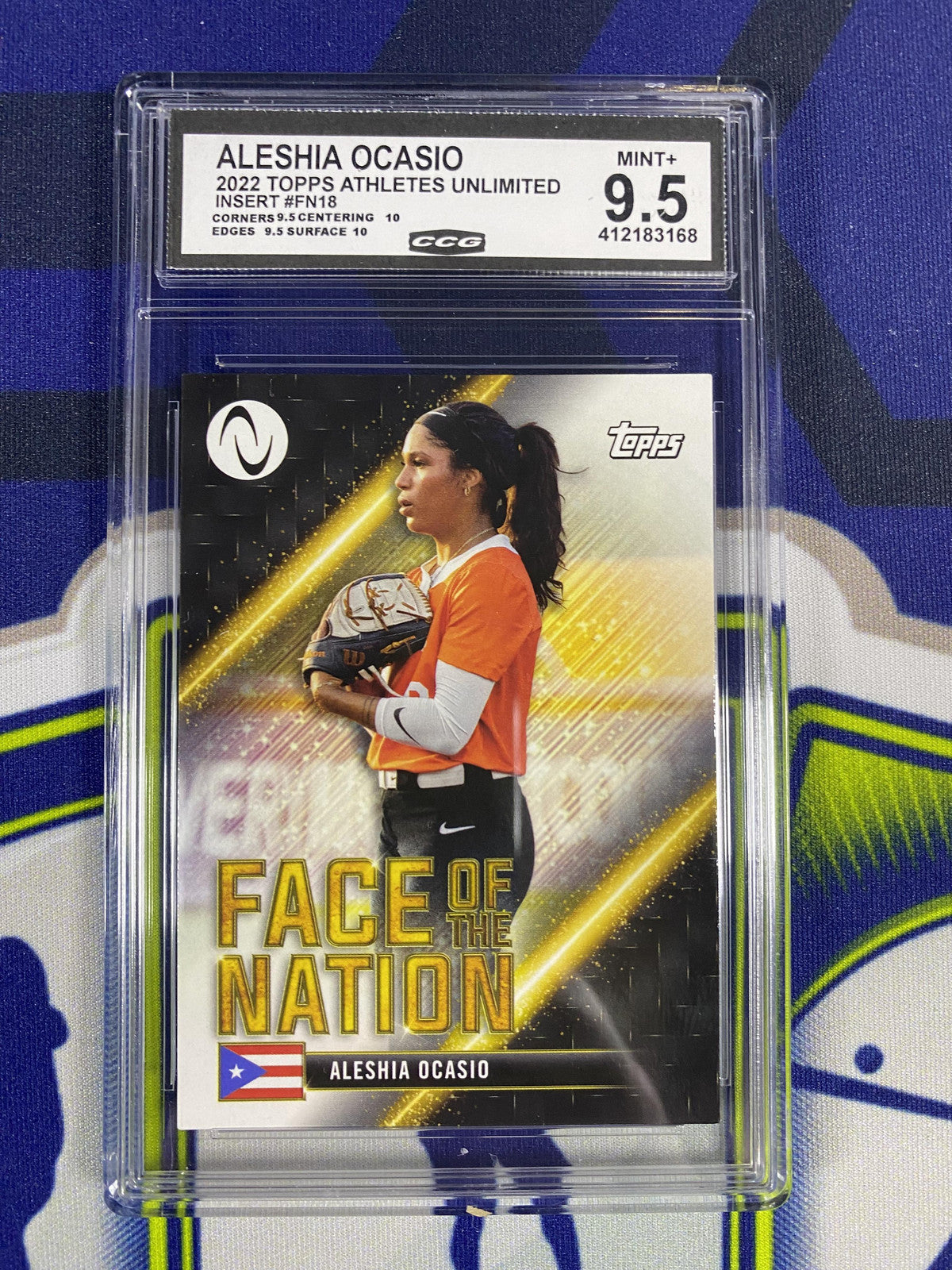Aleshia Ocasio 2022 Topps Athletes Unlimited FN18 CCG 9.5 RC