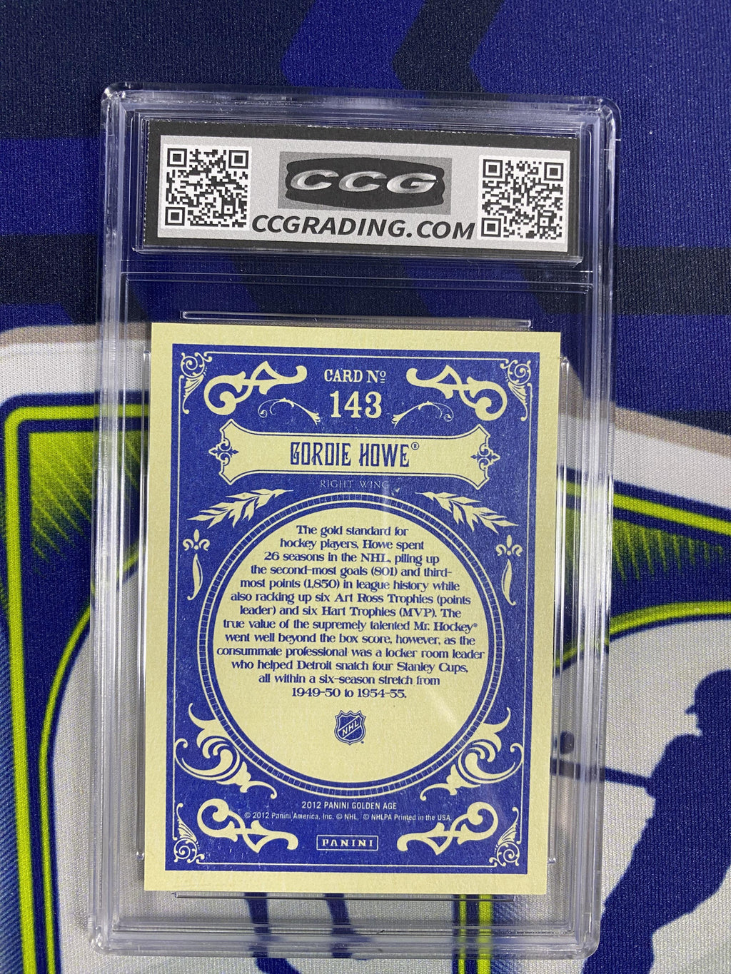 Gordie Howe 2012 Panini Golden Age 143 CCG 9.5 RC