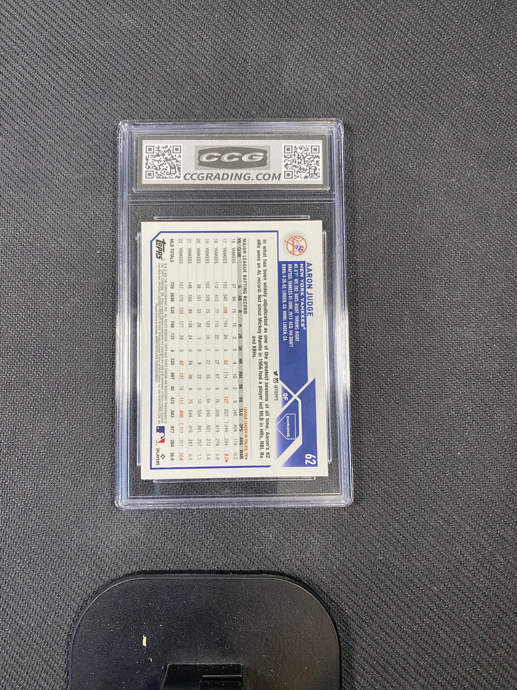 Aaron Judge 2023 Topps Chrome 62 CCG 10 RC