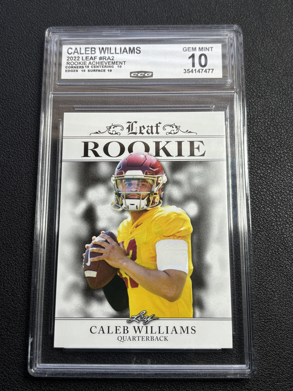 Caleb Williams 2022 Leaf Rookie Achievement CCG 10
