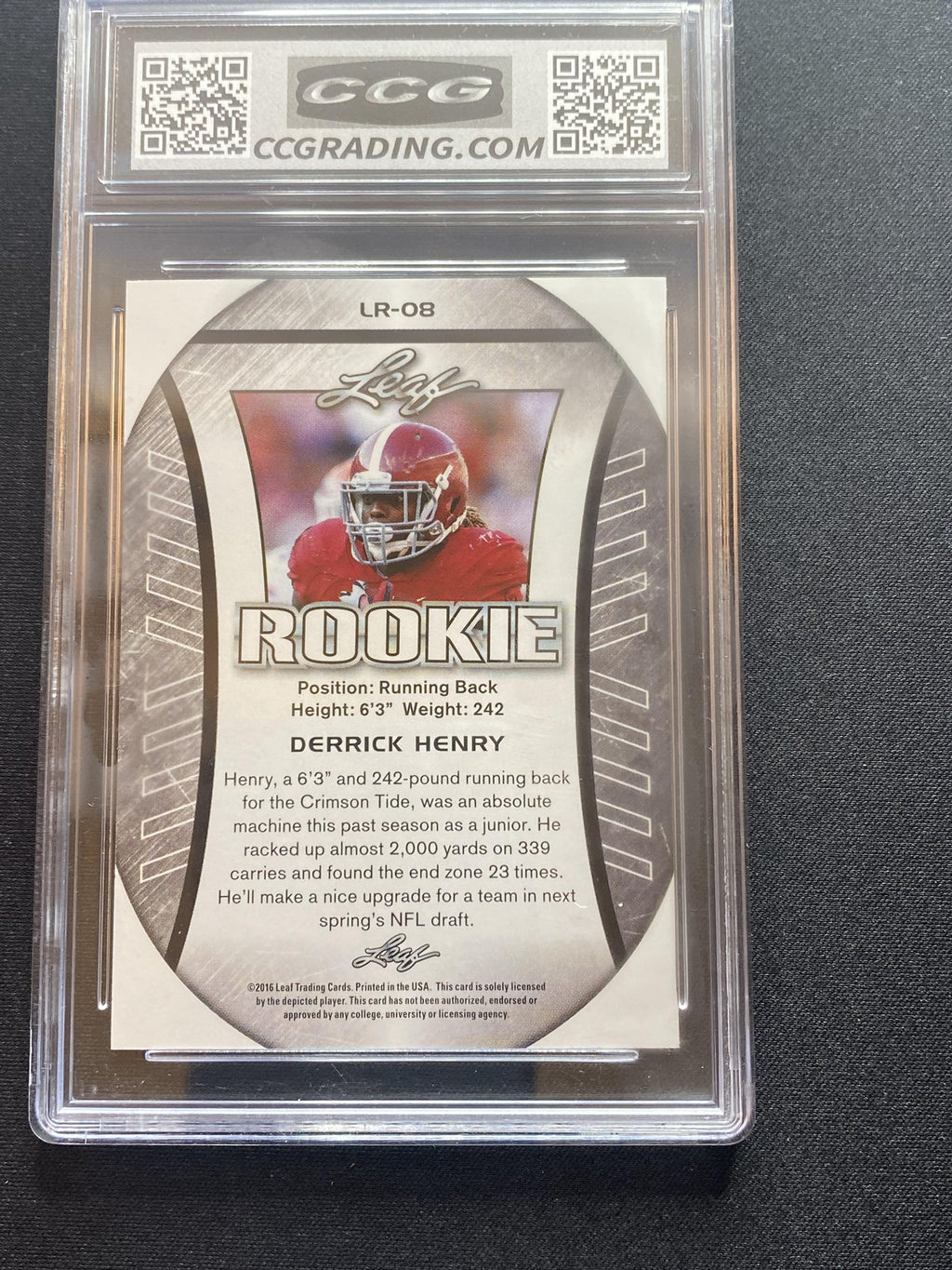Derrick Henry 2016 Leaf Rookies LR08 CCG 10 RC