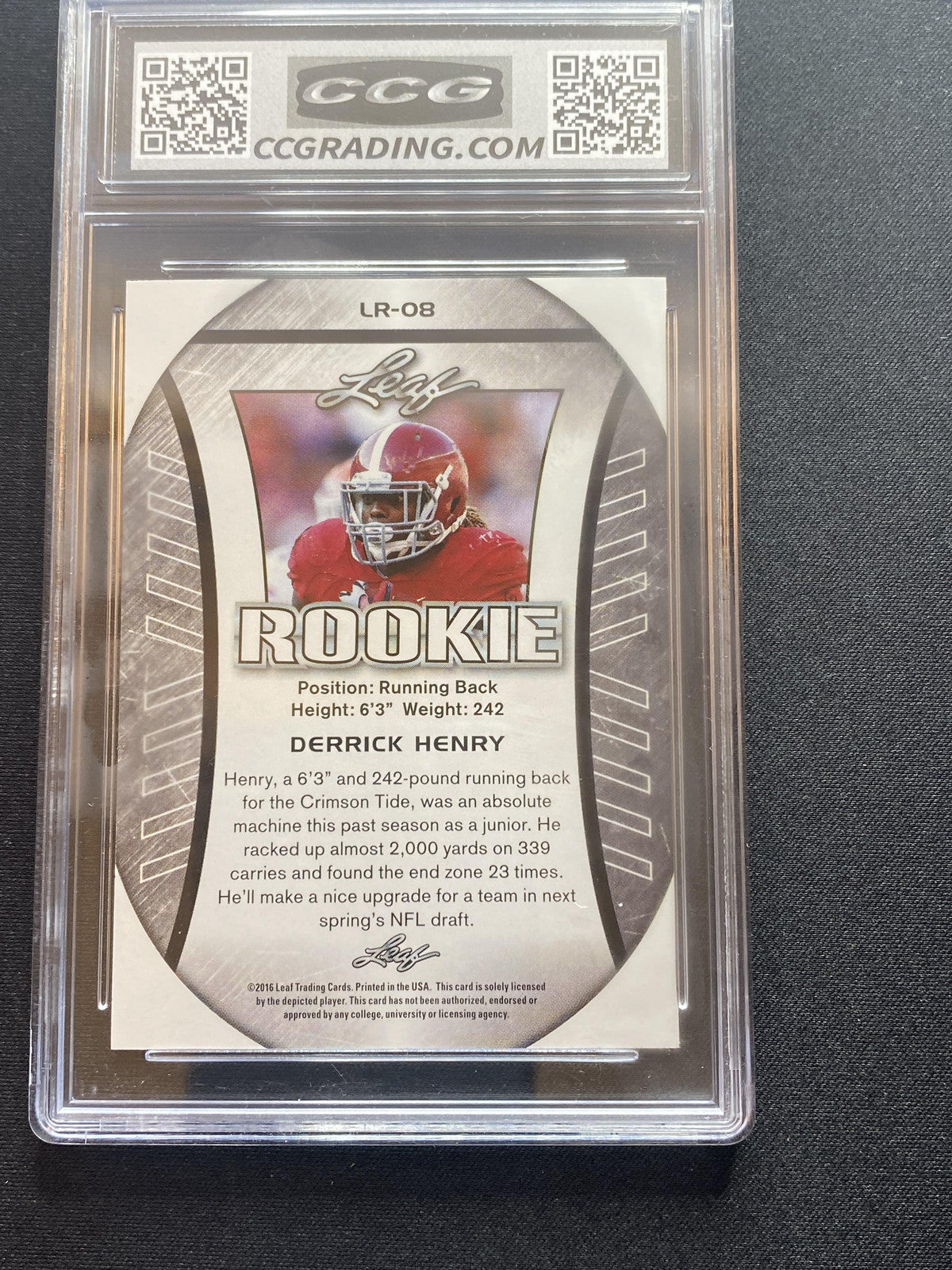 Derrick Henry 2016 Leaf Rookies LR08 CCG 10 RC
