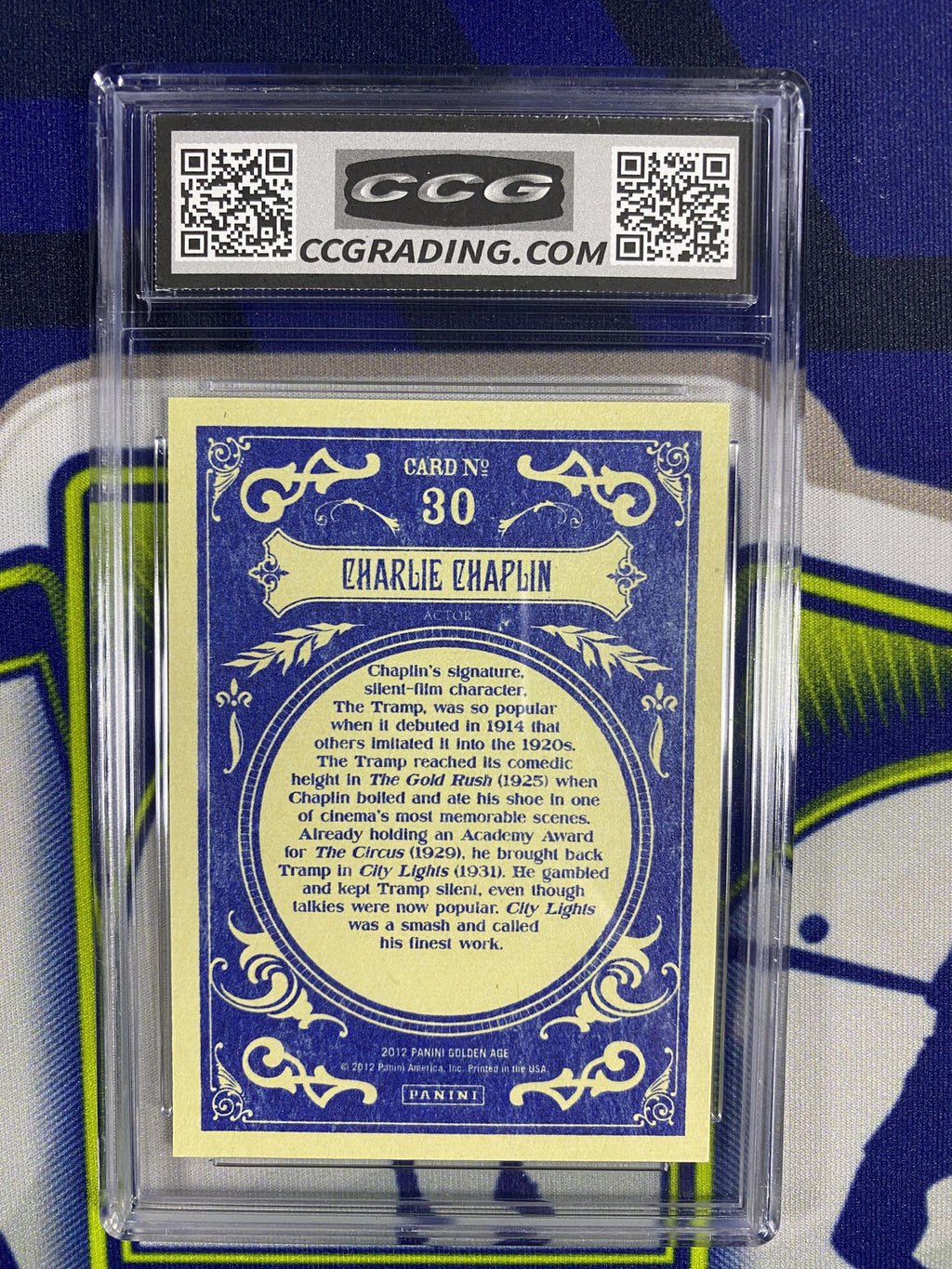 Charlie Chaplin 2012 Panini Golden Age 30 CCG 9.5 RC