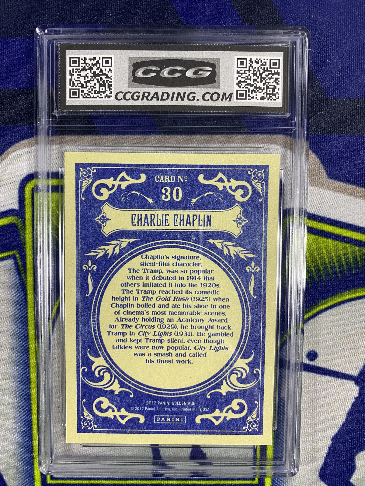Charlie Chaplin 2012 Panini Golden Age 30 CCG 9.5 RC