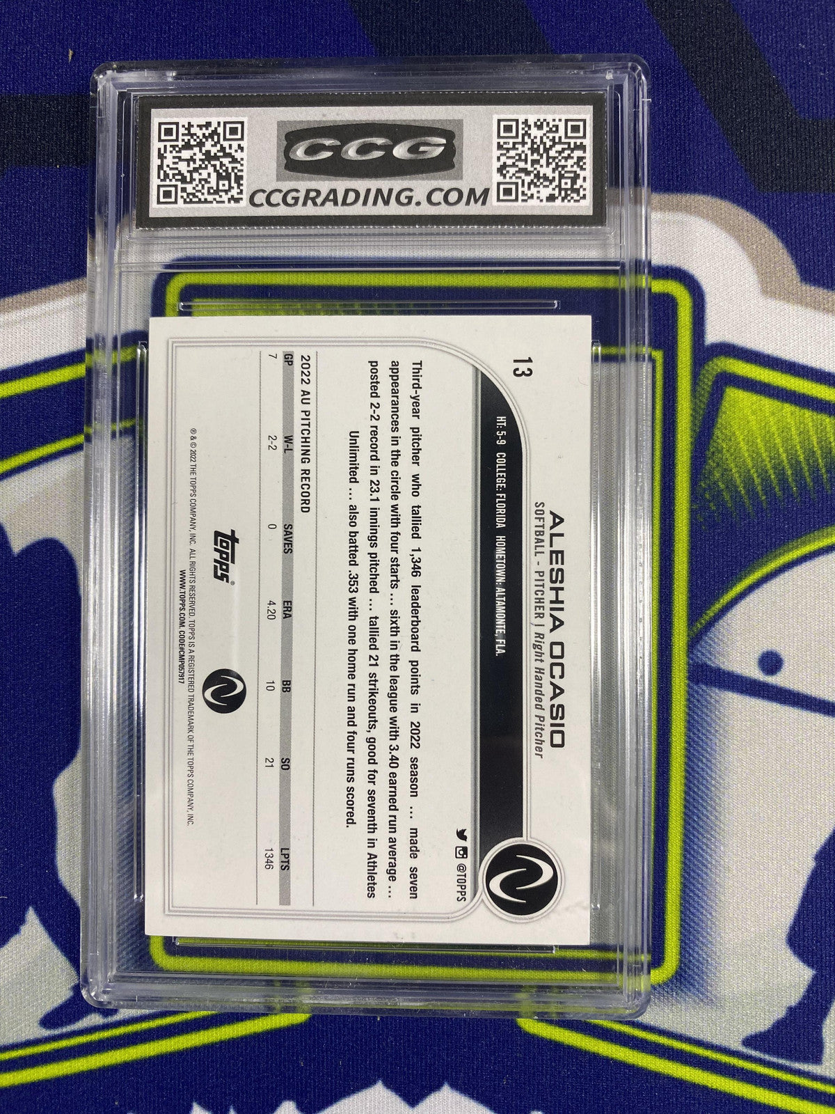 Aleshia Ocasio 2022 Topps Athletes Unlimited CCG 10 RC