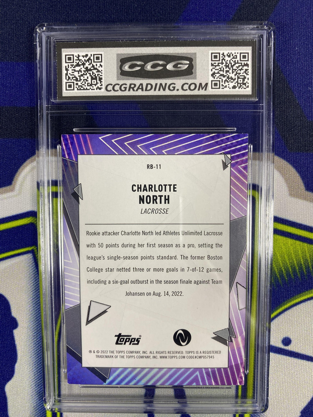 Charlotte North 2022 Topps Athletes Unlimited RB11 CCG 9.5 RC