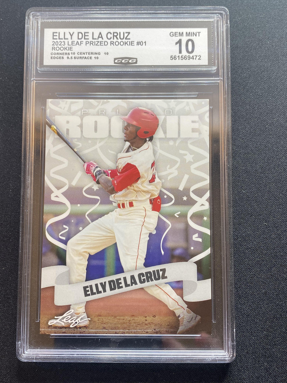 Elly De La Cruz 2023 Leaf Prized Rookie 1 Rookie CCG 10 RC