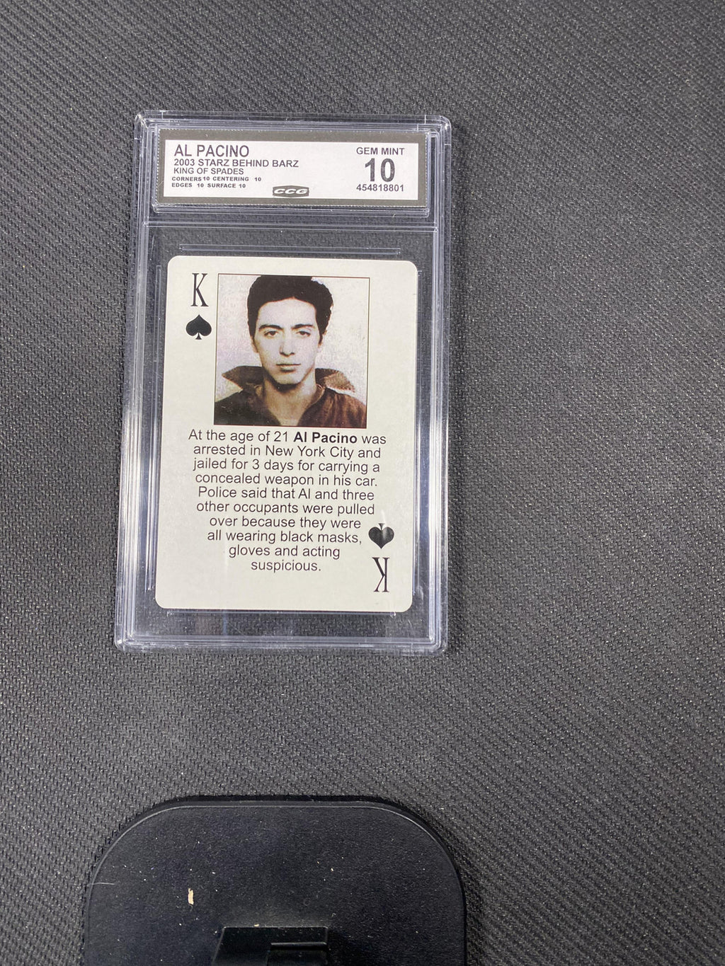 Al Pacino 2003 Starz Behind Barz CCG 10 RC