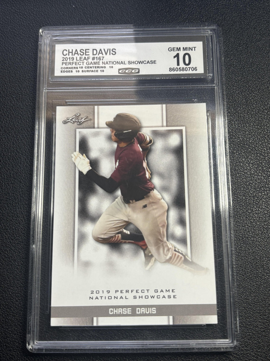 Chase Davis 2019 Perfect Game National Showcase CCG 10