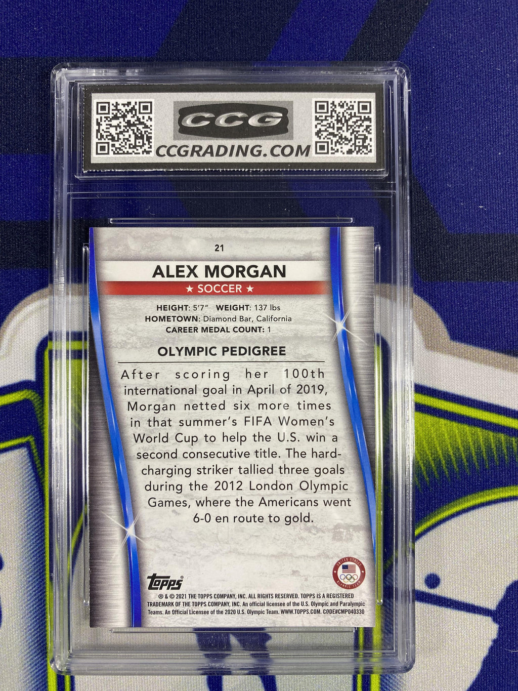 Alex Morgan 2021 Topps Olympic Pedigree 21 Soccer CCG 10 RC