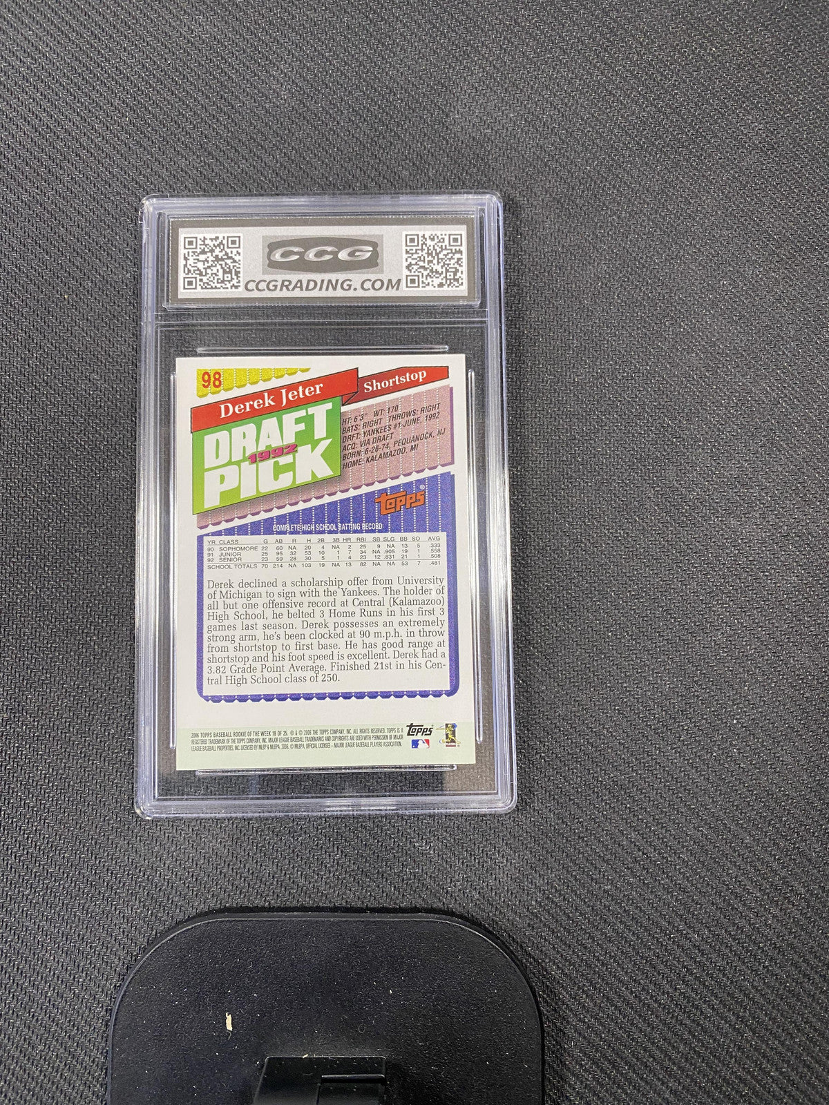 Derek Jeter 2006 Topps 1992 Reprints 18 CCG 10 RC