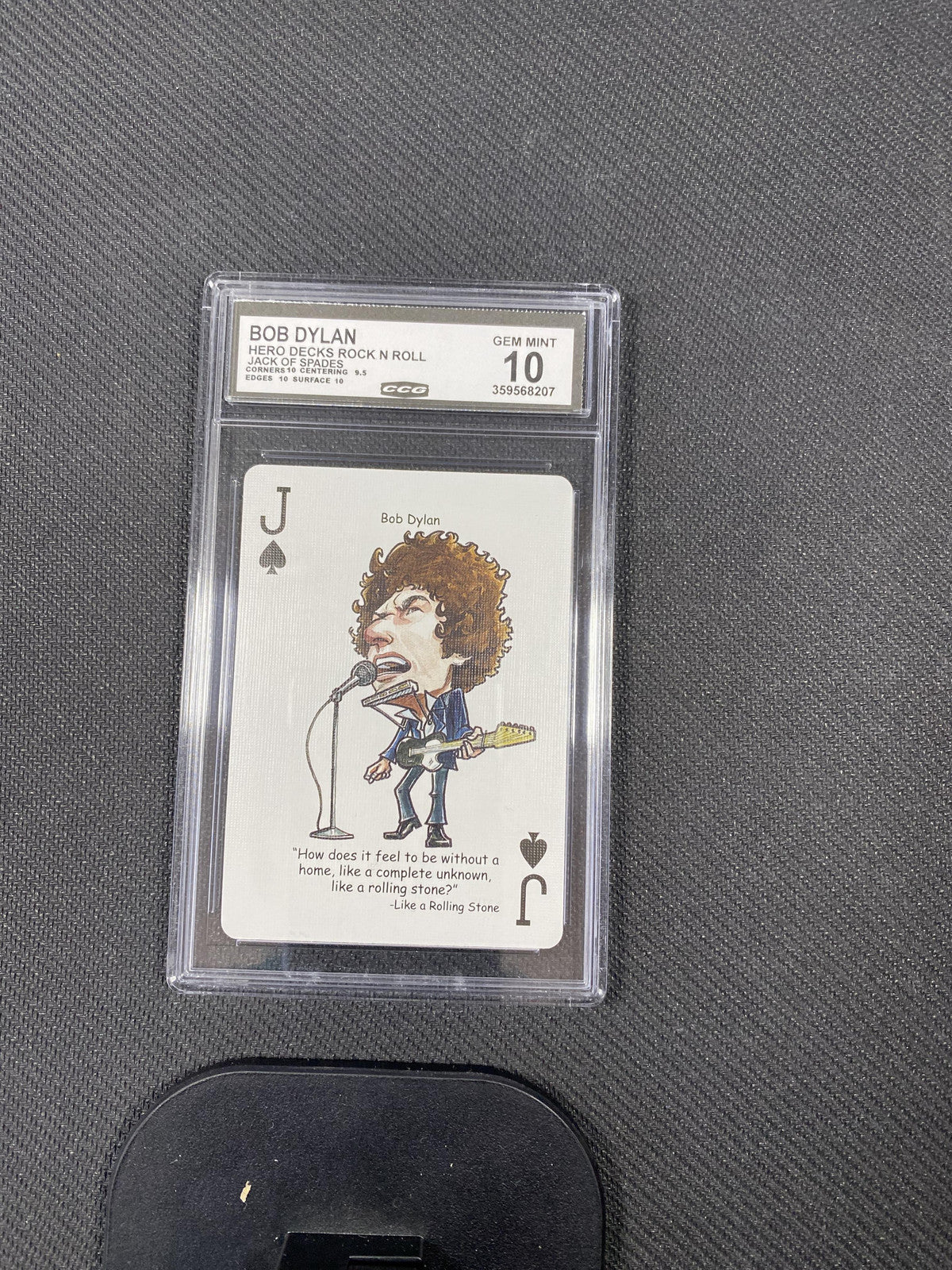 Bob Dylan 2022 Hero Decks Rock N' Roll Jack of Spades CCG 10 RC