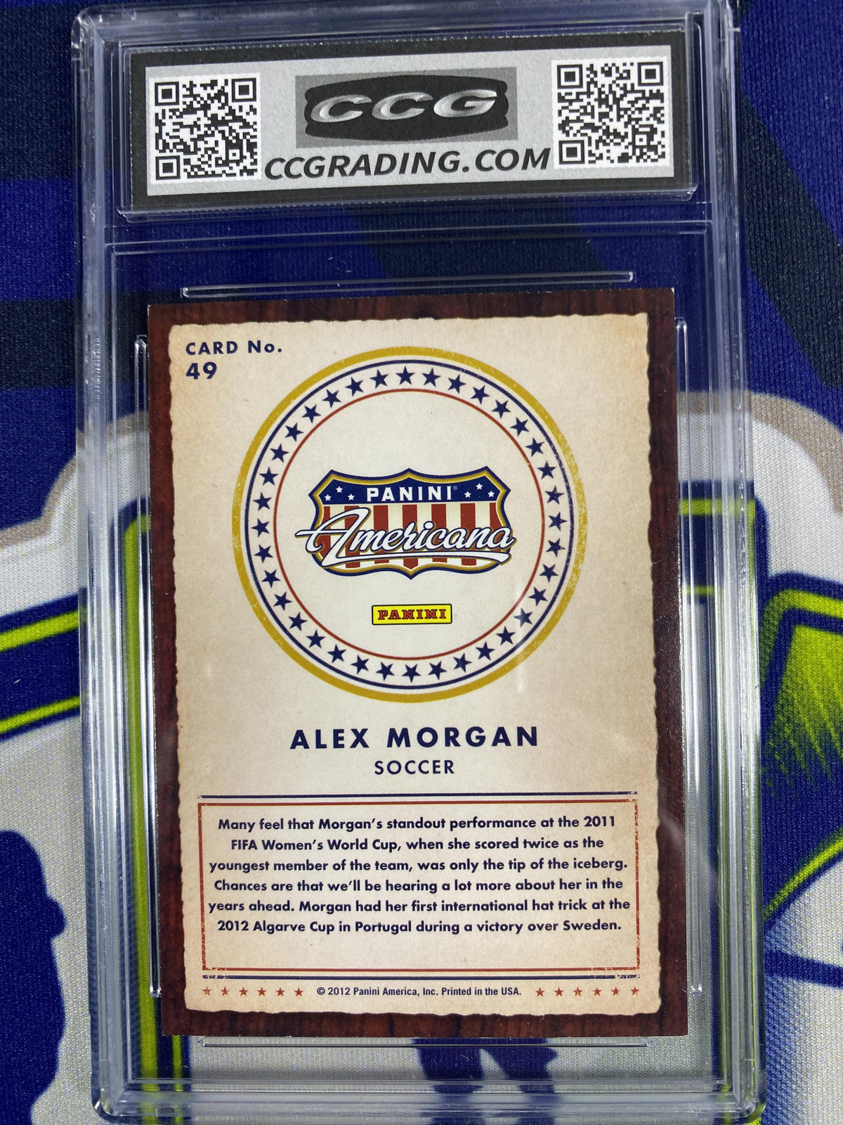 Alex Morgan 2012 Panini Americana 49 Heroes & Legends CCG 9.5 RC
