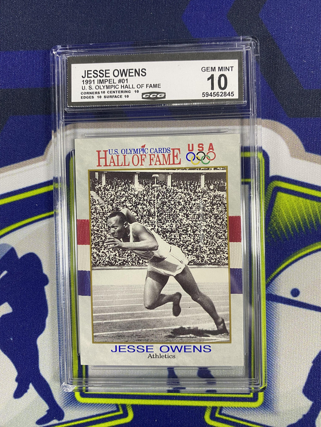 Jess Owens 1991 Impel US Olympic HOF 1 CCG 10 RC