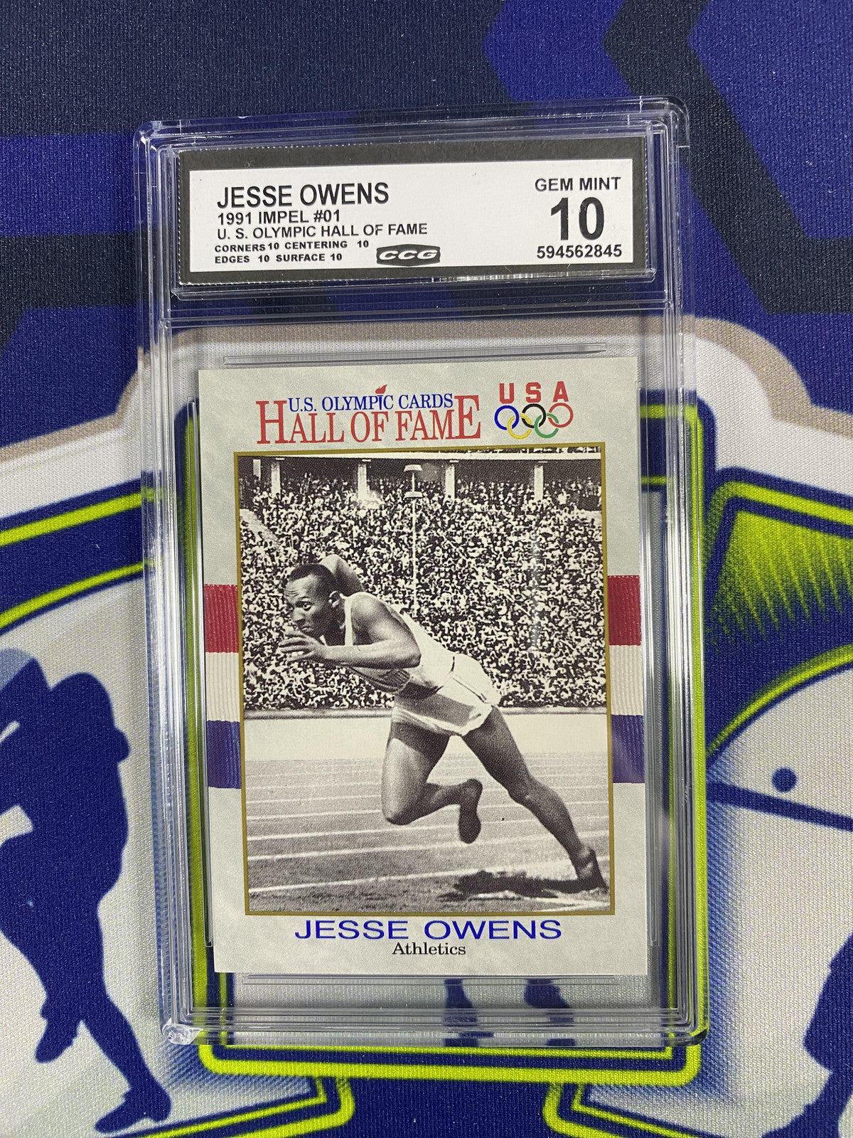 Jess Owens 1991 Impel US Olympic HOF 1 CCG 10 RC