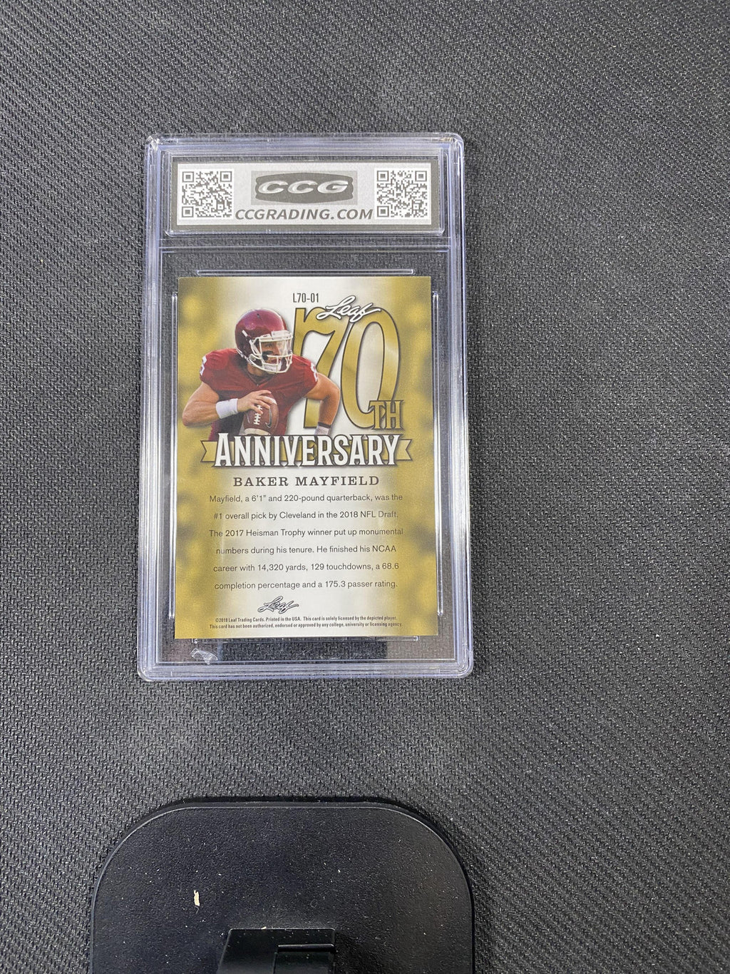 Baker Mayfield 2018 Leaf 70th Anniversary L7001 CCG 10 RC