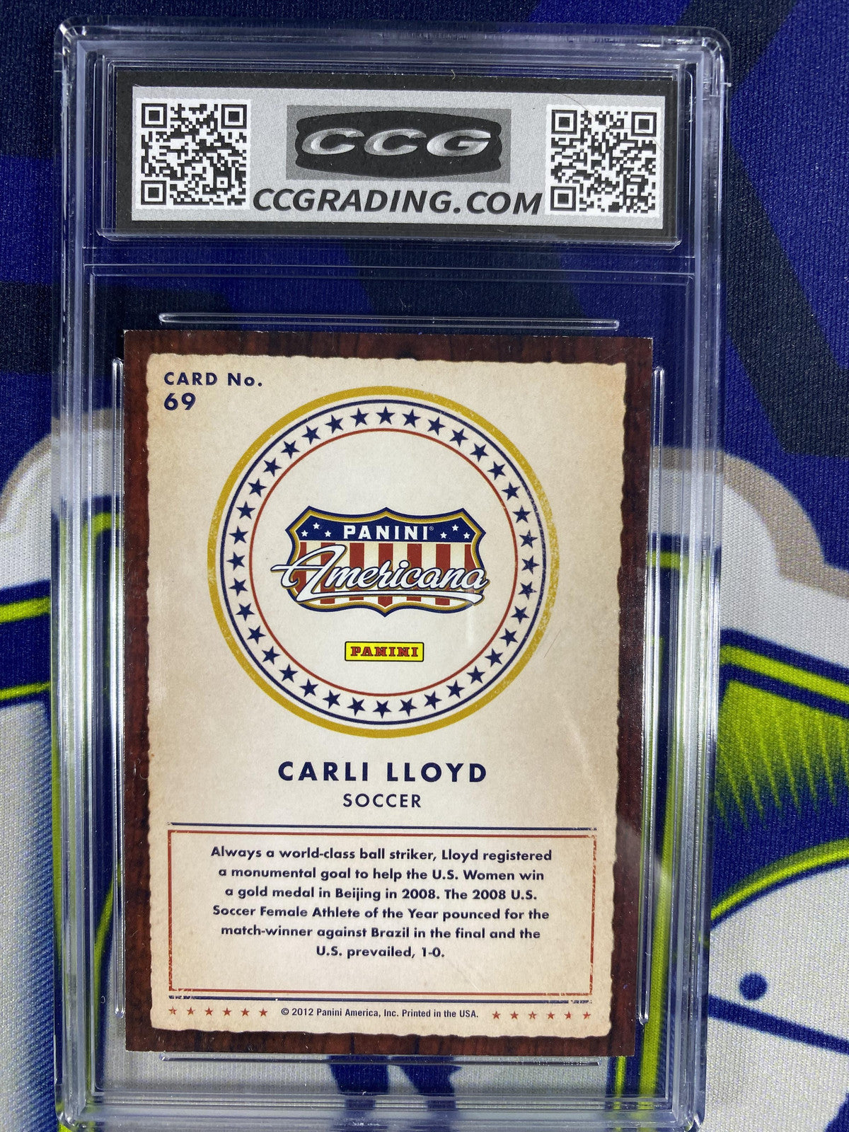 Carli Lloyd 2012 Panini America 69 Heroes & Legends CCG 10 RC