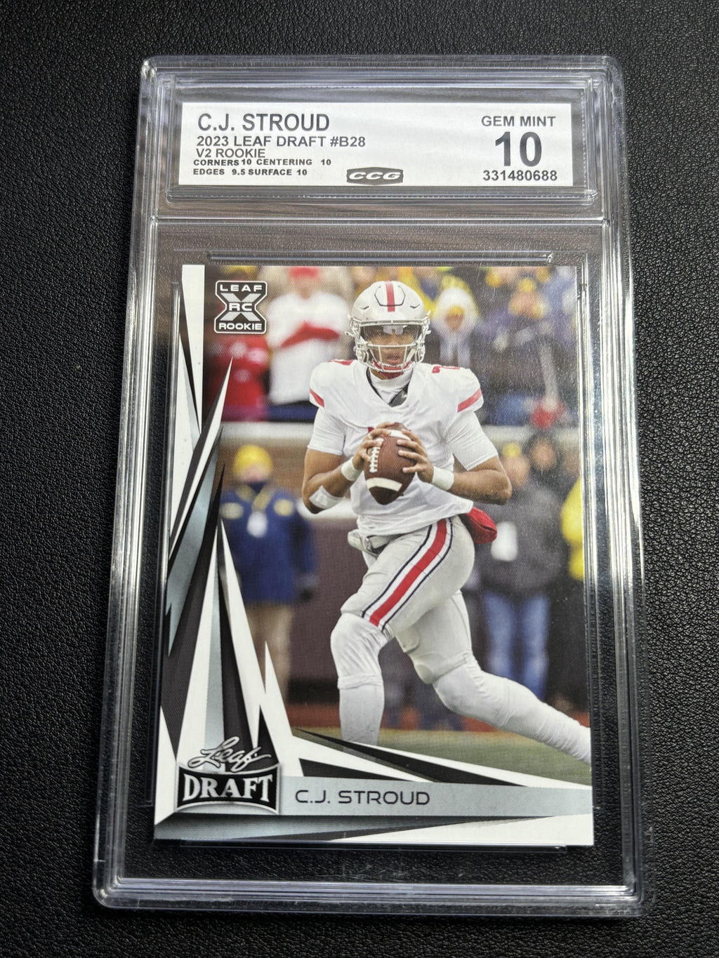 C.J. Stroud 2023 Leaf Draft V2 Rookie CCG 10