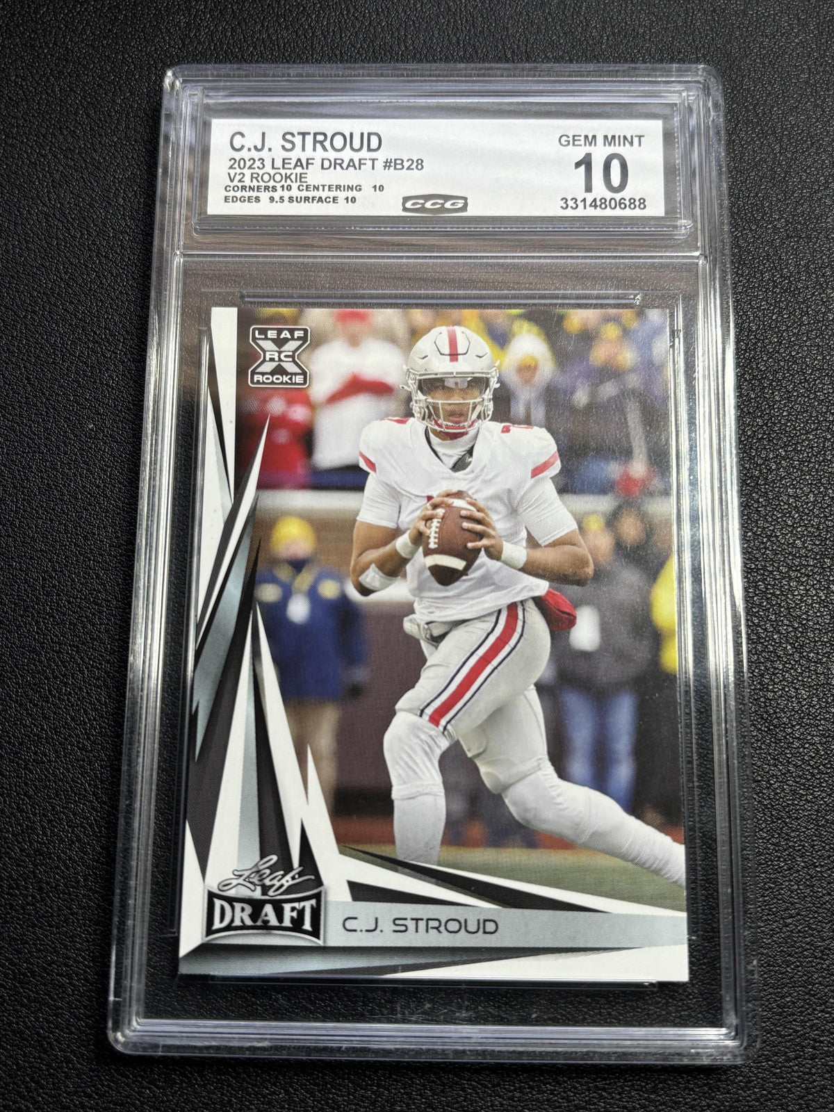 C.J. Stroud 2023 Leaf Draft V2 Rookie CCG 10